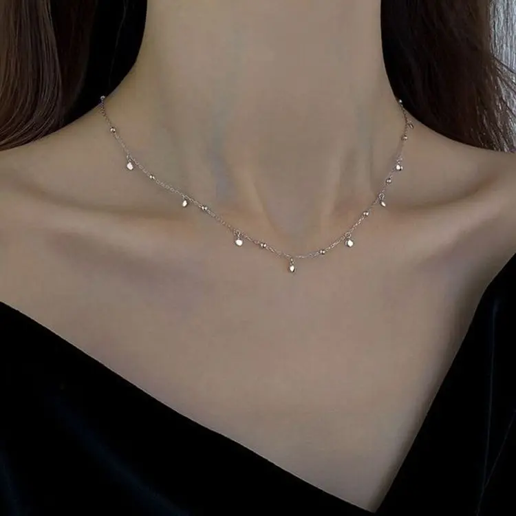 

Fashion Women geometric round choker necklace Minimalist Fine Jewelry Cute Accessories gift