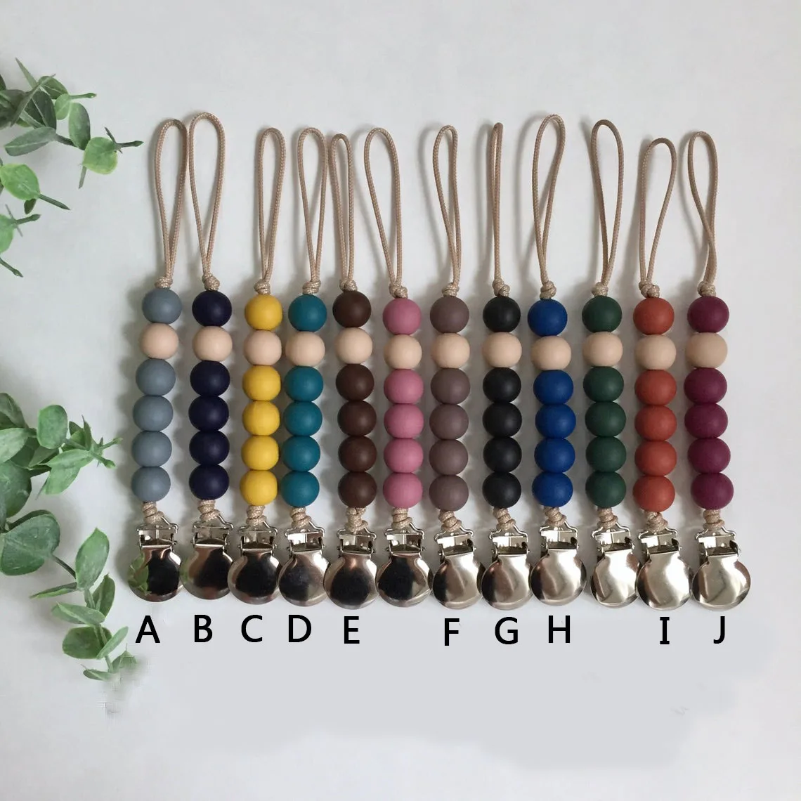 

Baby Teething Sensory Silicone Pacifier Clips Dummy Holder Chain