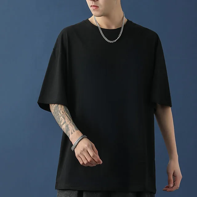 

New Design Luxury Quality Cotton loose fit little drop shoulder brand blank men t shirt oversize-t shirt, As show or custom