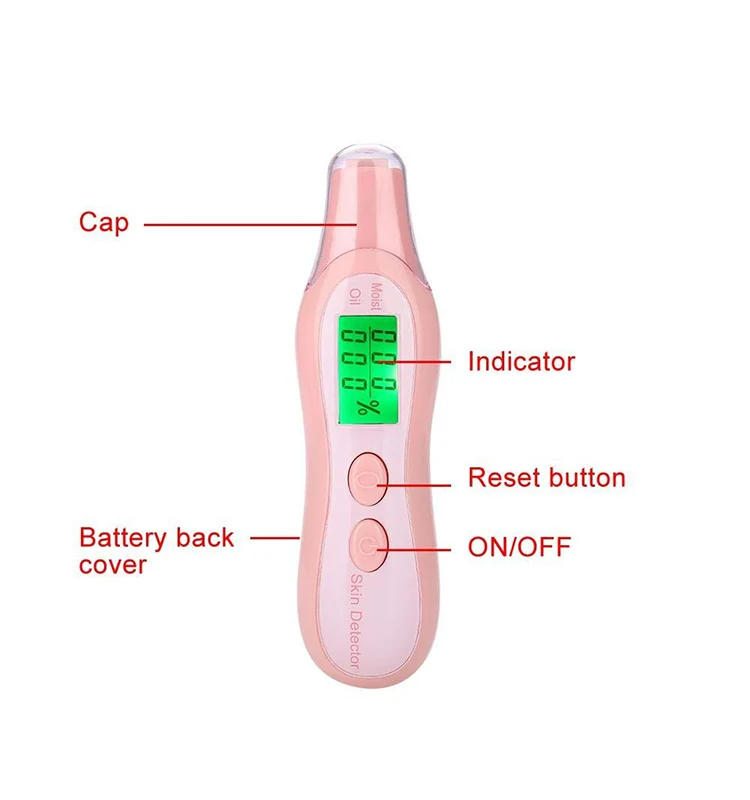 

Factory Direct Sales Facial Digital Skin Analyzer Portable Handheld Moisture Oil Analyzer Dongguan White Pink Spot ABS OEM / ODM