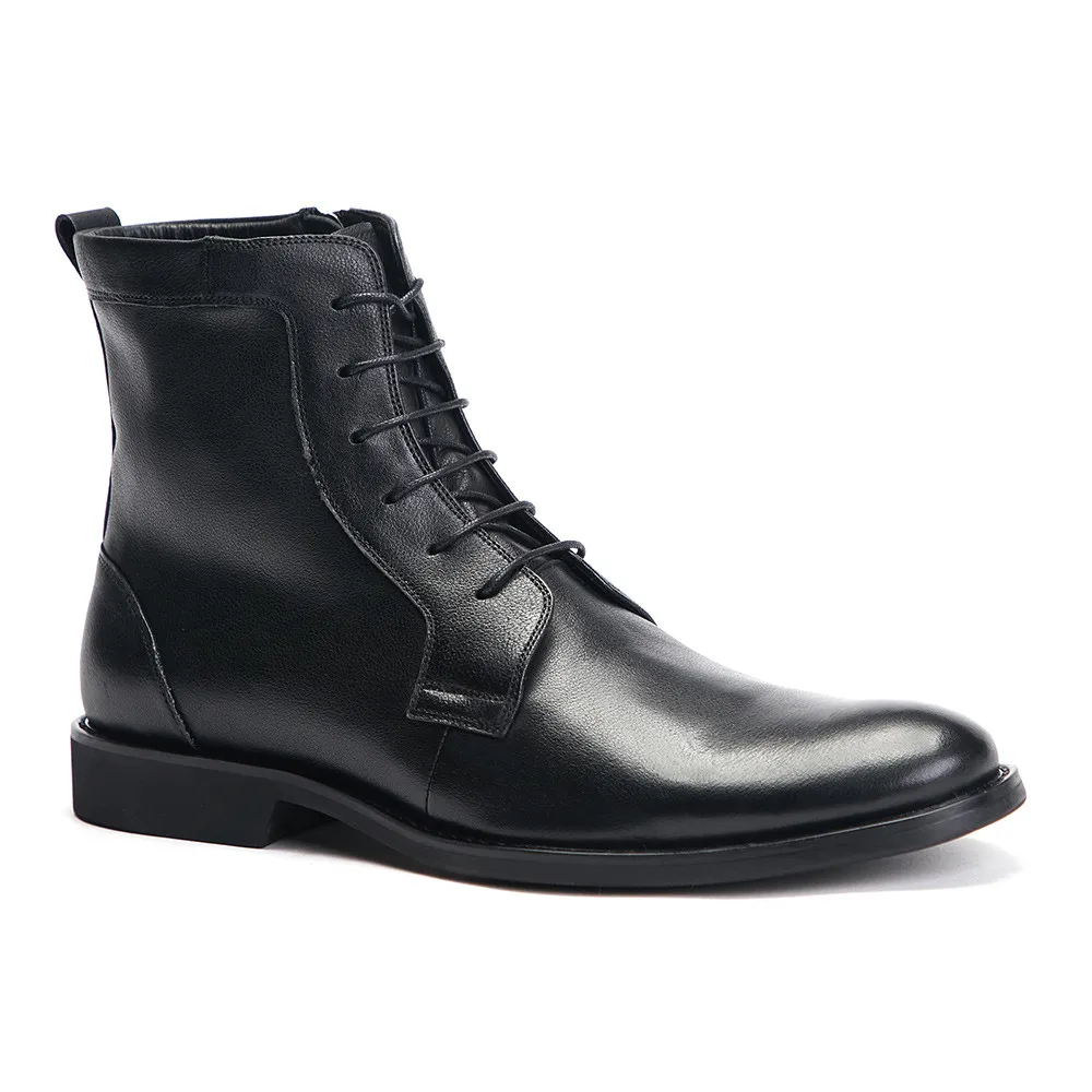 

Manufacturers to provide good prices fashion genuine leather men's boots winter boots new collection, Black brown