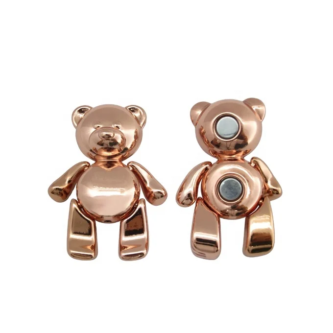 

Home Decoration Gift Fridge accessory refrigerator Magnet Custom Teddy Bear Metal Fridge Magnet, Nickel,gold, rose gold,black