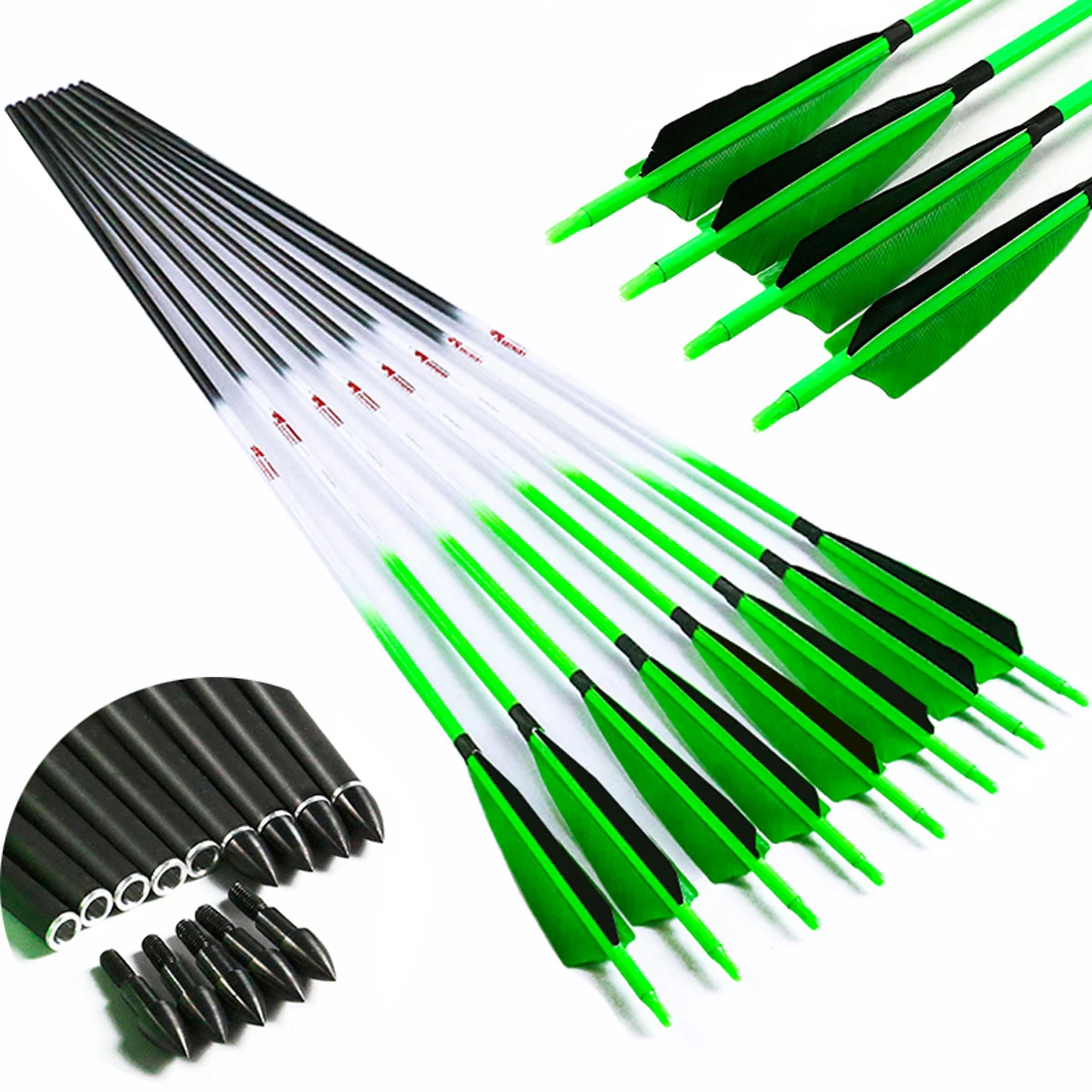 Archery Arrows Carbon Arrow Shaft SP300-600 ID6.2mm Bow Hunting FREE CUT 