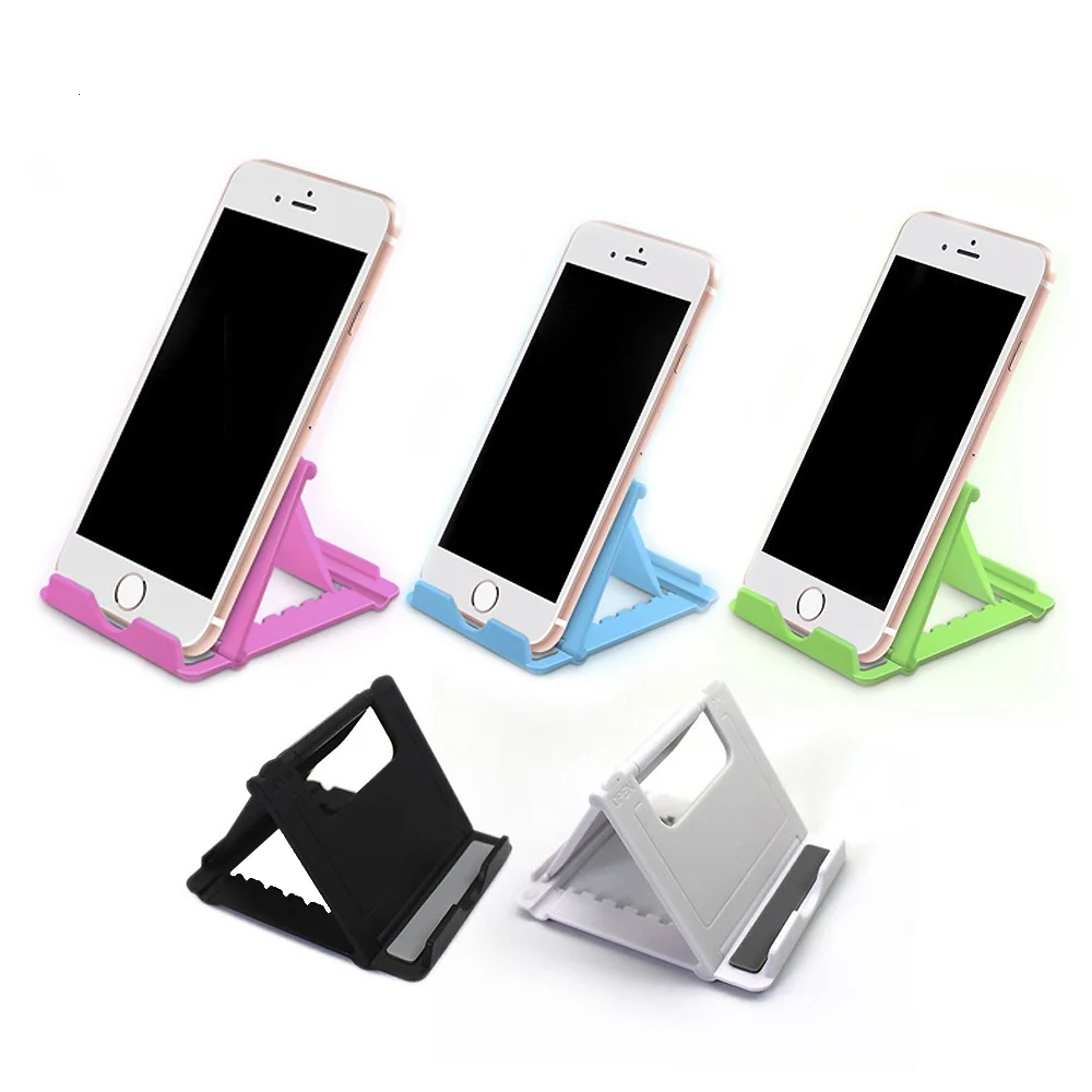 

2021 Promotional gift OEM Universal Foldable Tablet Stand Multi-angle Pocket Desktop Holder Cradle for Tablets Cell Phone Stand, Black/white/pink/green/blue/purple