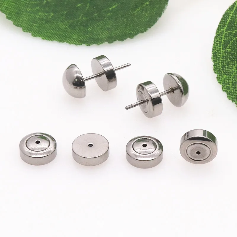 

Round Flat Solid Stainless Steel Round Butterfly Ear Backs Stopper Earring Back for Women DIY Earring Jewelry Accessories