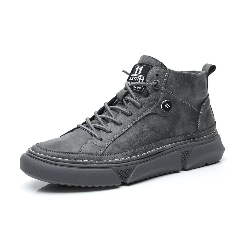 

Men's shoes fall 2021 new casual shoes high-top trend British style casual men's shoes, As picture and also can make as your request