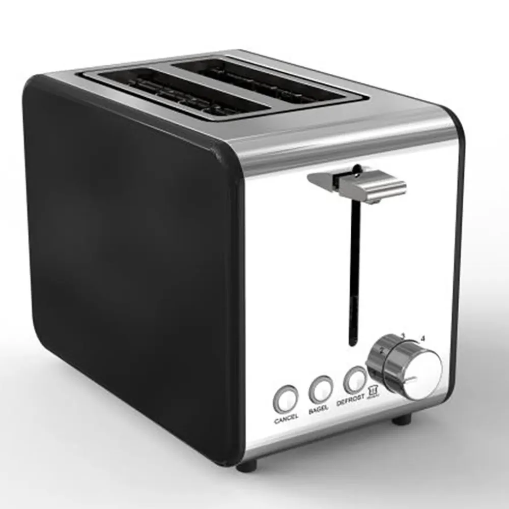 

Stainless steel Electric Toaster Household Automatic Bread Baking Maker Breakfast Machine Toast Sandwich Grill Oven 2 Slice, White black red