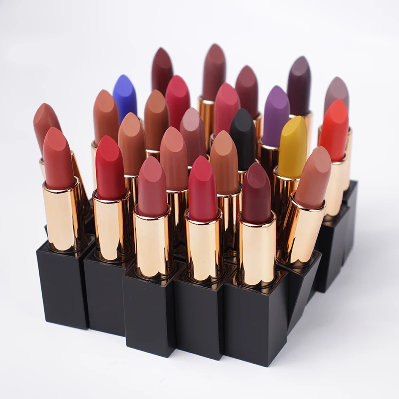 

Chinese cosmetics private label matte lipstick high pigment Nude lipstick, 17 colors