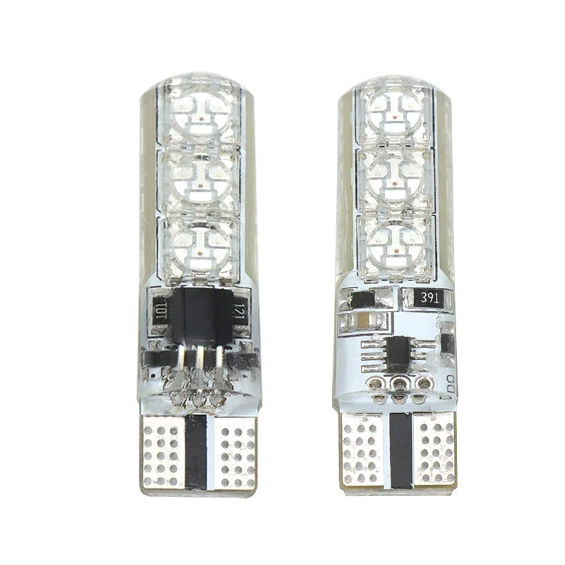 T10 5050 6smd silicone with Remote Controller LED Bulb Wireless t10 rgb 16-Colors change t10 rgb led car light