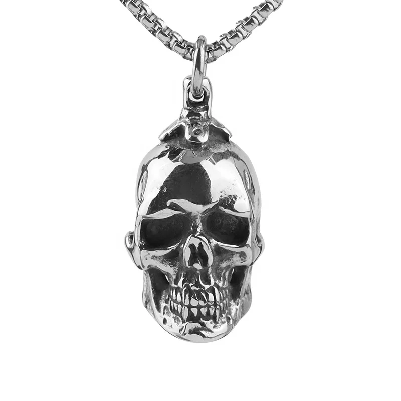 

Ghost Design Pendants Necklaces For Women Men Stainless Steel Jewelry Skull Head Punk Necklaces Wholesale Price