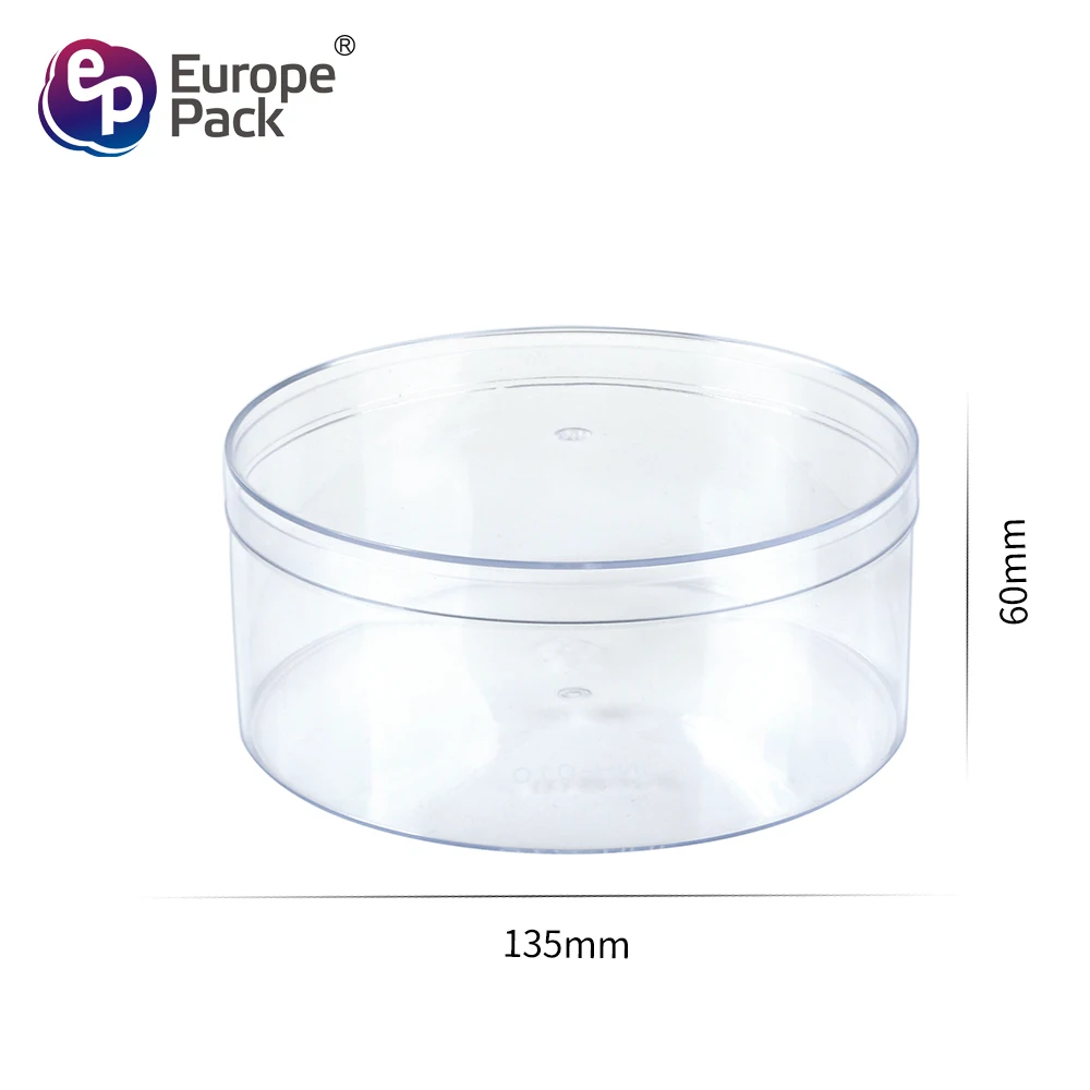 High Quality Round Plastic Food Containers Disposable Takeaway Dessert Cake Snack Packaging Box