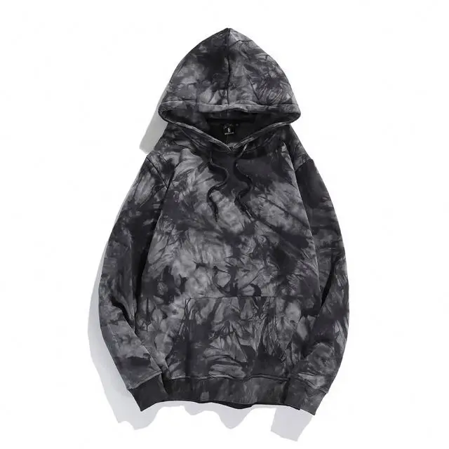 

Men's Long Sleeve 100% cotton Pullover streetwear Casual Hooded Sweatshirt Tie Dye Hoodies
