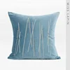 MISS LAPIN bead cushion blue pillow cushion 50*50cm 100% polyester back cushion for premium sample room and villa
