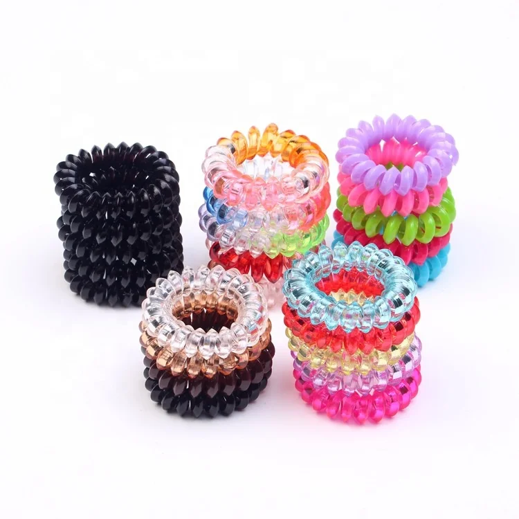 

Genya Triangular telephone cord colorful spiral hair band plastic band phone line Bracelet