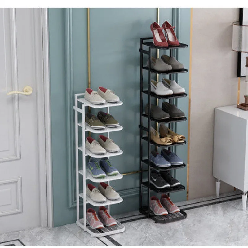 

10-Layer Shoes Organizer Storage Rack Modern European Style Storage Holders Metal Living Room Shoes Rack