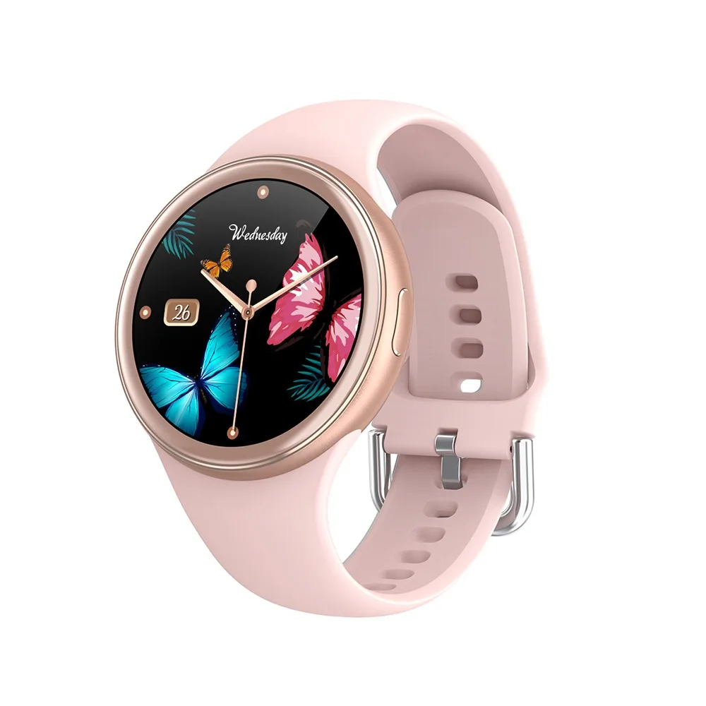 

New Trend Q57 Smart Watch 2022 IP67 Waterproof Round Smartwatch Fitness Tracker Sport Smart bracelet Lady, Black white pink blue