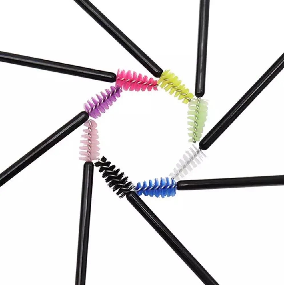 Factory Wholesale Oem Nlylon Disposable Micro Mascara Wands Eyelash Dye