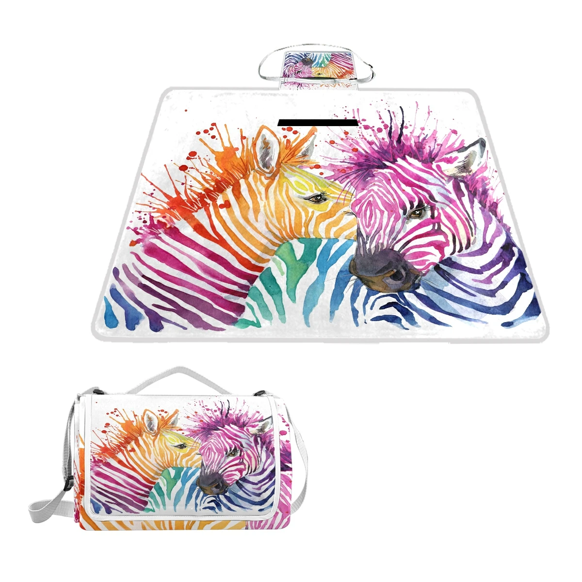

New Arrival Custom Painting Picnic Mat Foldable Rollable Waterproof Picnic Blanket For Beach
