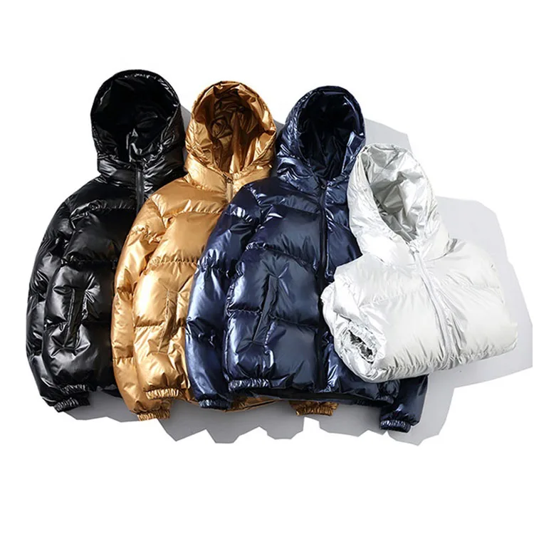 

China custom garments supplier winter puffer jacket shinny softshell fabric man jacket, Customized color