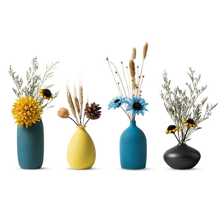 

Luxury Home Decor Ins Style Ceramic Vase Modern Vasefor for Home Decor, Dark green, yellow, blue. gray