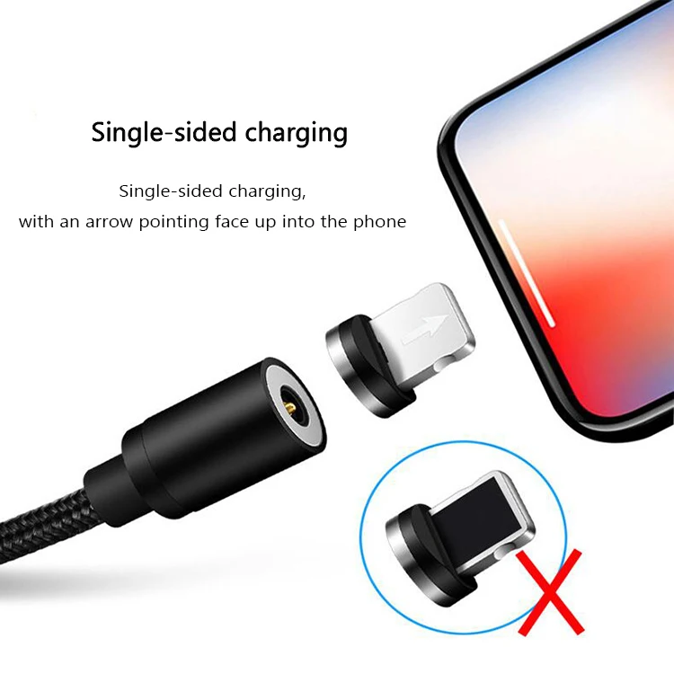 Led usb magnetic cable charger 360 degree rotation magnetic usb cable 3 in 1 usb magnetic cable charger - ANKUX.COM