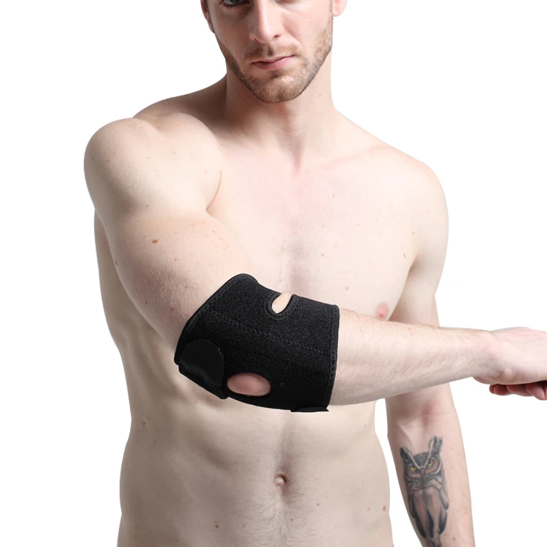 

Black Adjustable Tennis Elbow Support Brace Elbow Provides Support & Ease Pains
