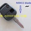 Nis blue - bird remote key shell with NSN11 blade , car key shell replacement