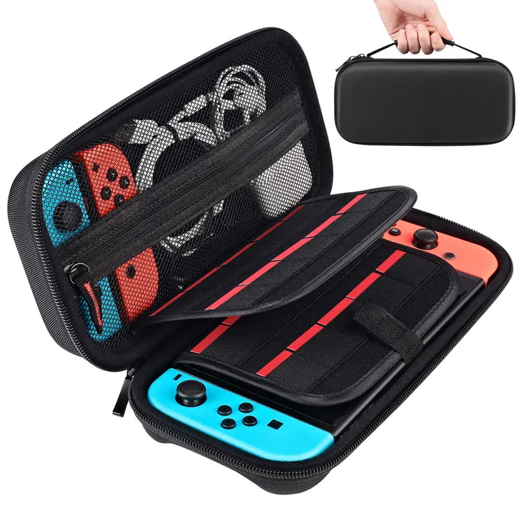 

Custom Portable Multi-Function Hard EVA Storage Boxes For Nintendo Game Console Switch, Black/customizable