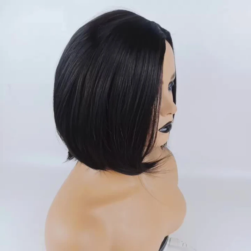 

Short Straight Braided Wigs Raw Human Hair Accessories For Girls