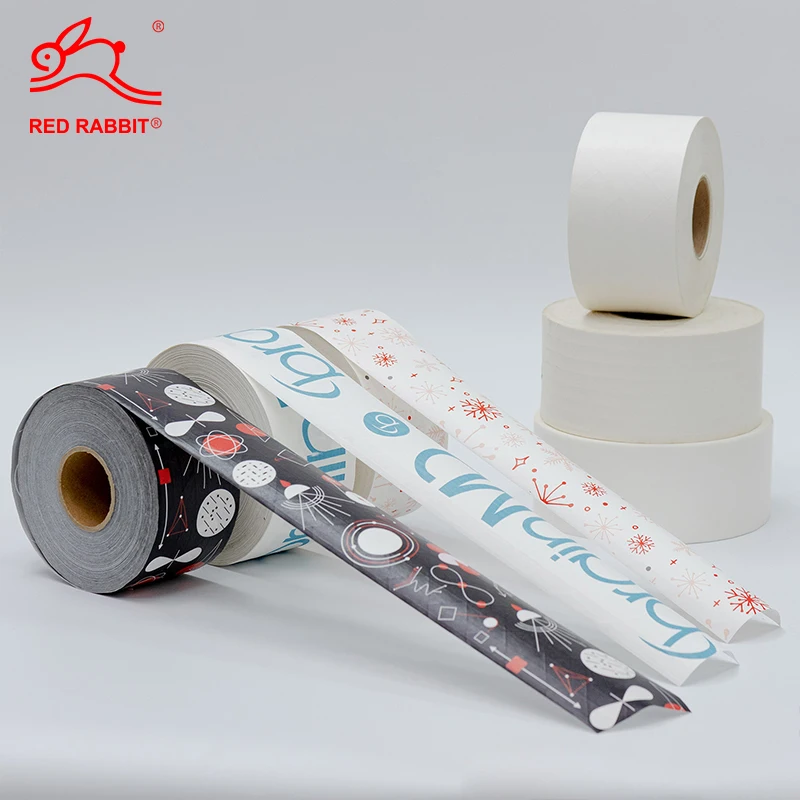 Customized Eco-friendly LOGO Printed Water Activated Black Kraft Tape