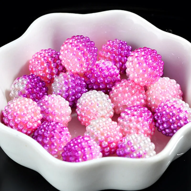 

JC Crystal Direct Sell Bulk Double Color ABS Imitation Pearl Plastic Ball Beads for Jewelry Making
