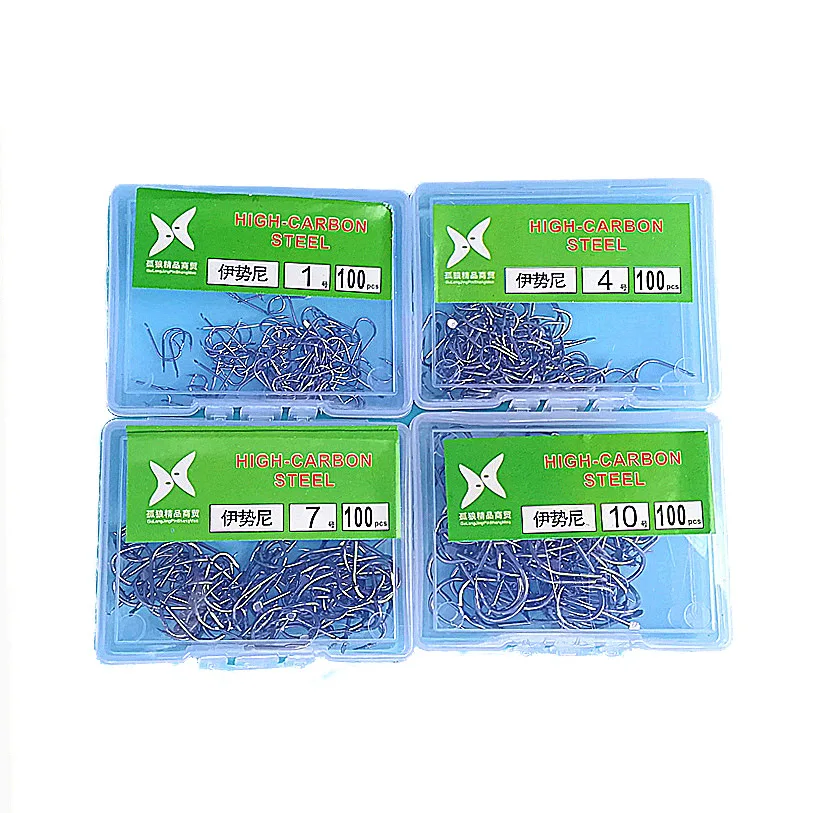 

100pcs Fishing Hooks black Barbed Hook Soft Lure Fishing Bait Fish Hooks size 1#-15# Carp Fishing Tackle