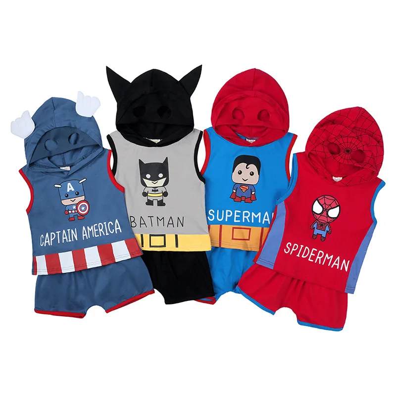 Conjunto De Chaleco Con Capucha Y Pantalones Para Bebe Traje De Spiderman Para Nina Conjunto De Dibujos Animados Ropa De Verano Novedad De 21 Buy Nueva Llegada Verano Nuevo Chaleco Con Capucha Con Pantalones