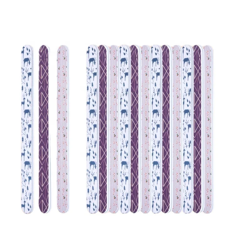 

HOT Wholesale private label 80 100 180 240 straight cute nail files and buffers Custom Logo Sandpaper, Colorful