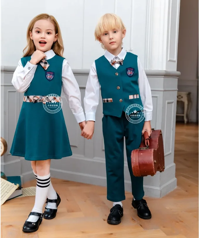 小学均匀春季秋季马来西亚校服制服男生穿女子学校连衣裙一套统一