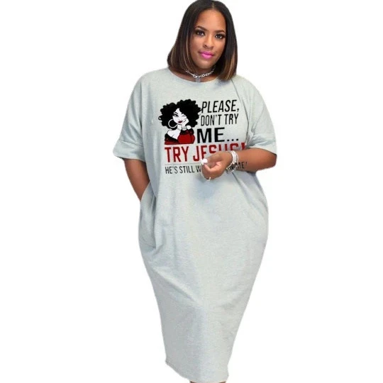 

plussize loose dresses plus size women clothing casual dresses summer tshirt dress for women, As pictures showed