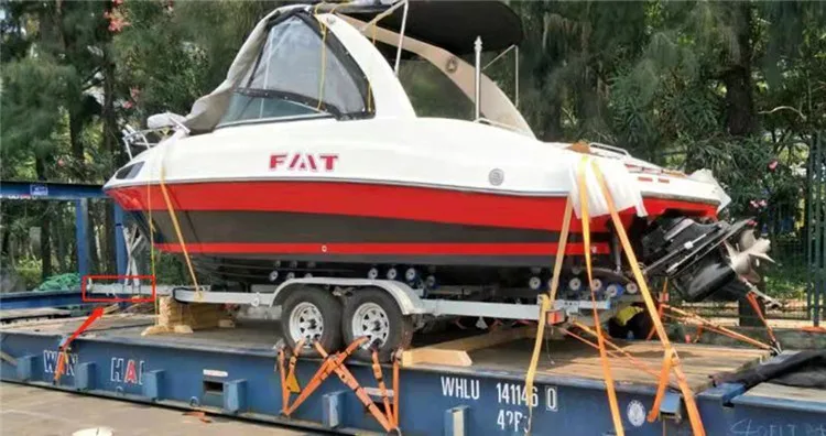 7.3m fiberglass fishing boat yacht with good price from flit boat co