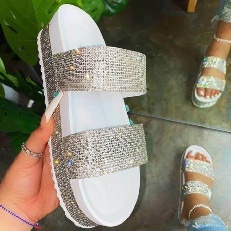 

2021 Hot Selling High Platform Thick Sandals Women Rhinestone Sandals For Ladies