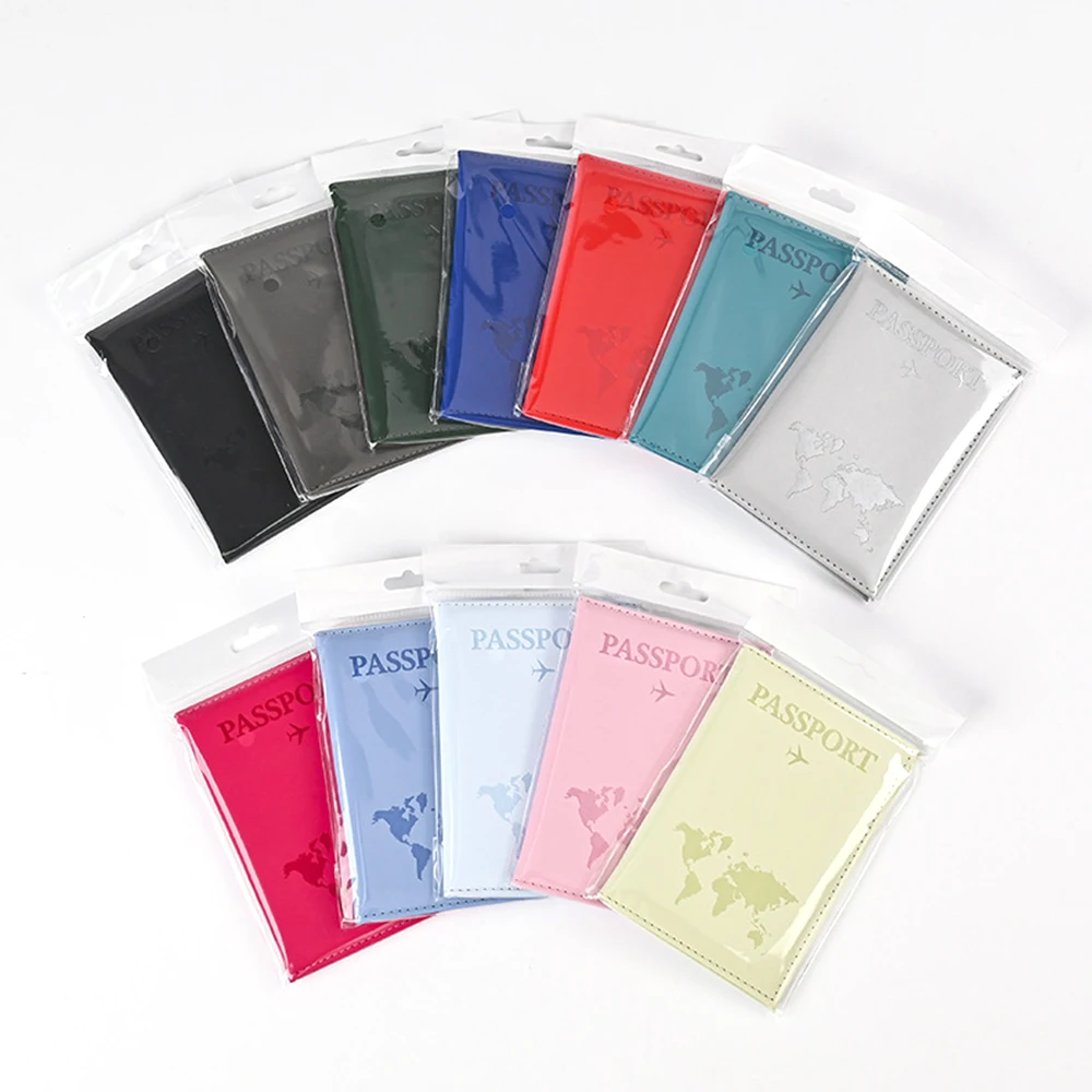 

Colorful Style PU Leather Passport Holder Factory Wholesale Skin Feeling Customization LOGO RFID Blocking Passport Holder