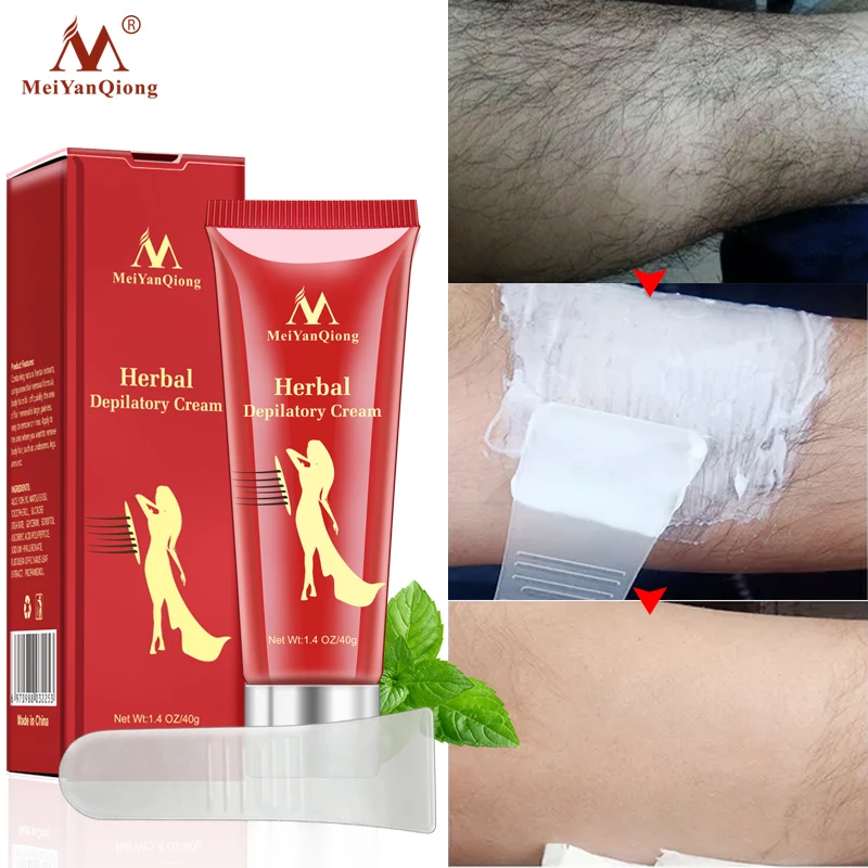 

MeiYanQiong Painless Hair Removal Cream Remove Permanent Hair Depilatory Cream Smooth Skin Body Paste Hair Removal Natural New