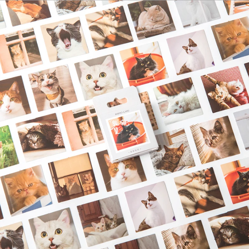 

46pcs/pack Kawaii I am a cat Series Decorative Stationery Cartoon Stickers Scrapbooking DIY Diary Album Stick Label