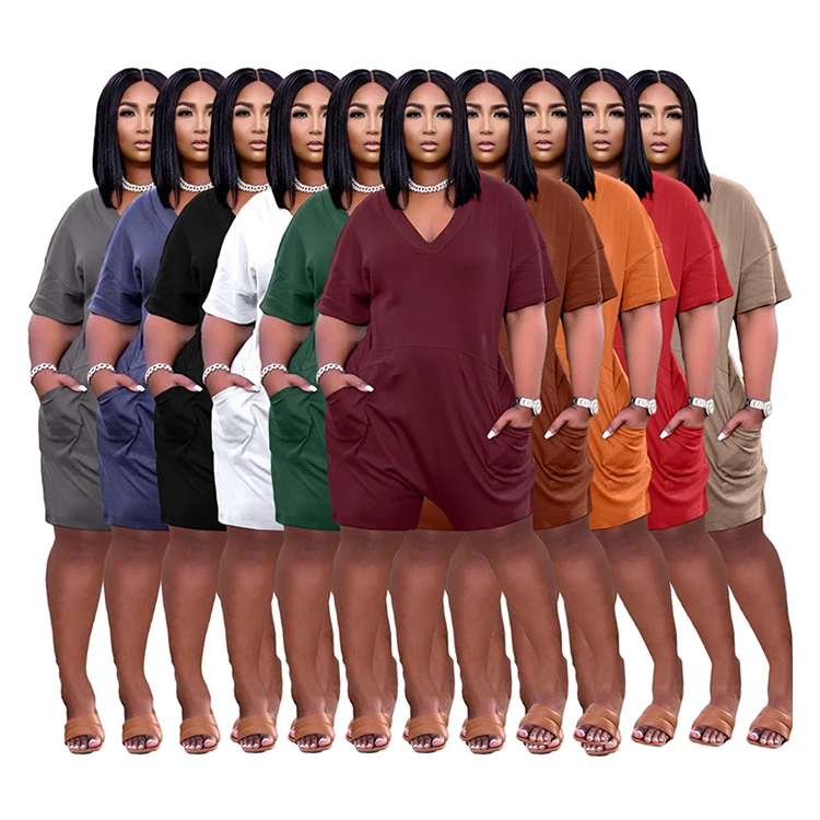 

Jumpsuit Romper Womans Bodysuit Sexy Jumpsuit V Neck Bodysuits For Women Plus Size, As the pictures shown