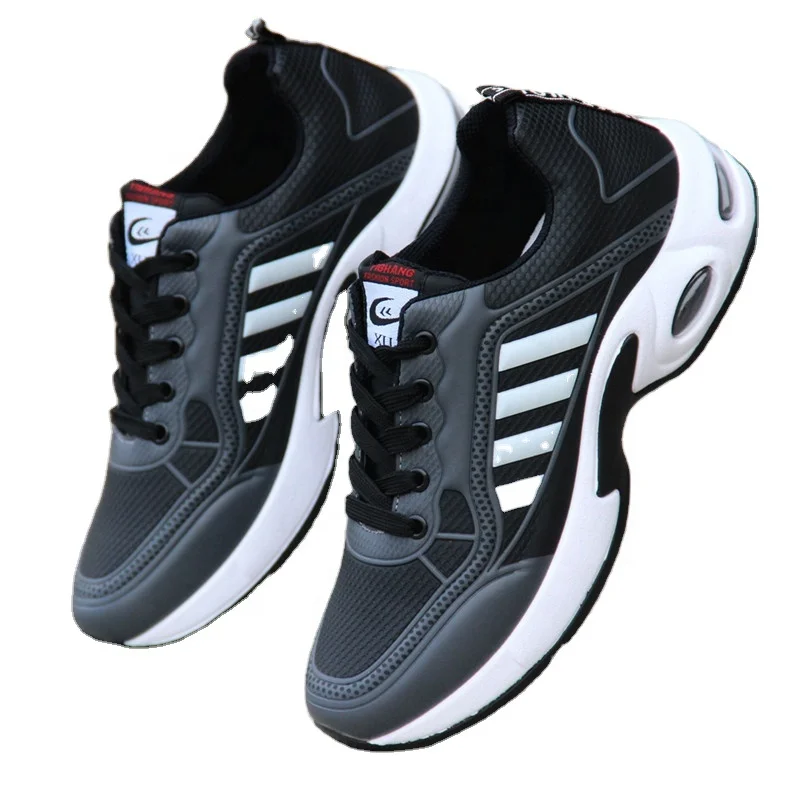 

2020 Spring autumn men's round head sports before lacing sports style casual shoes low heel single shoes men's shoes, Black