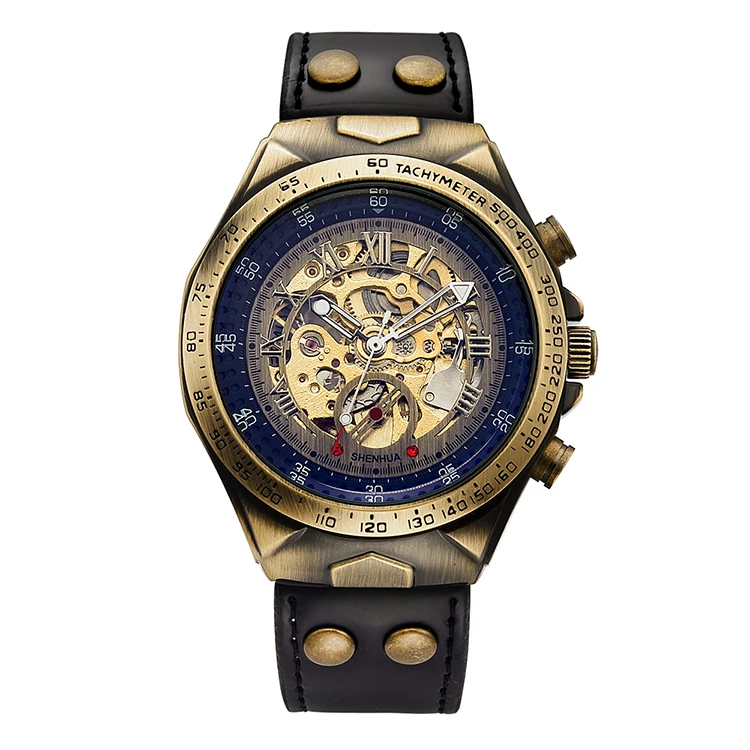 Relojes Mecánicos Automáticos Shenhua 9869 Para Hombre,Reloj Relojes Esqueleto Reloj Mecánico Hombres Relojes Automáticos