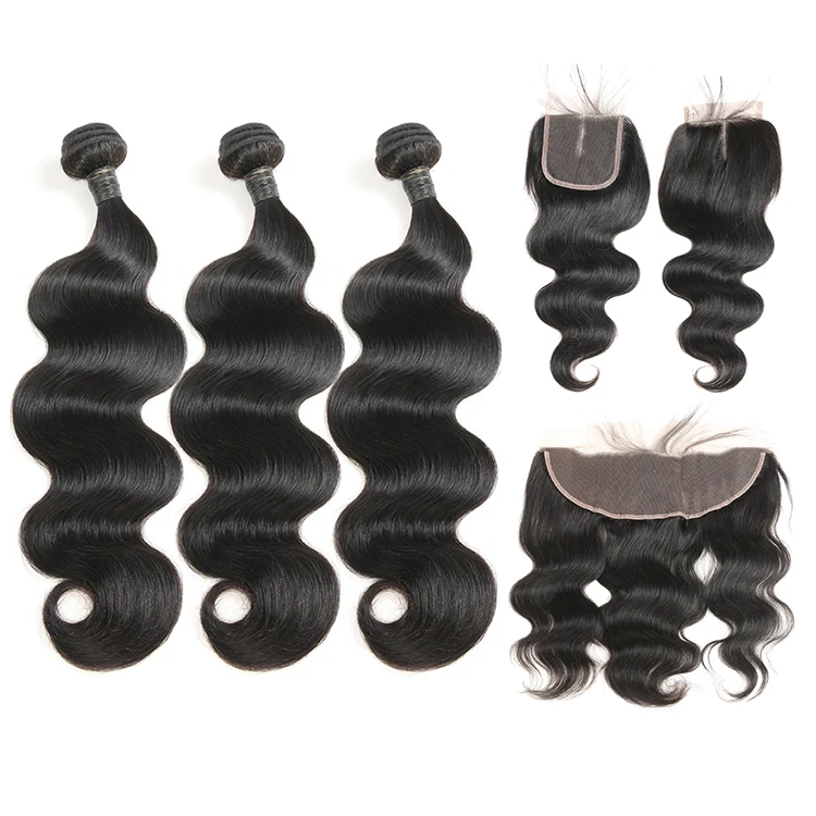 

Body Wave Brazilian Bundle Hair Vendors, 100 Virgin Human Hair Extension With Lace Frontal Closure Human Hair Wholesale