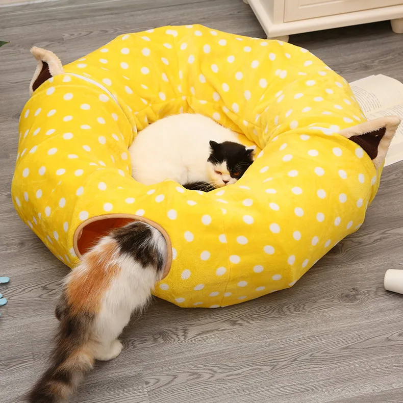 

Outdoor Pet Supplies Breathable Funny Cat Bed Pet Tent 2 Holes Tunnel Toy For Cat, Photos