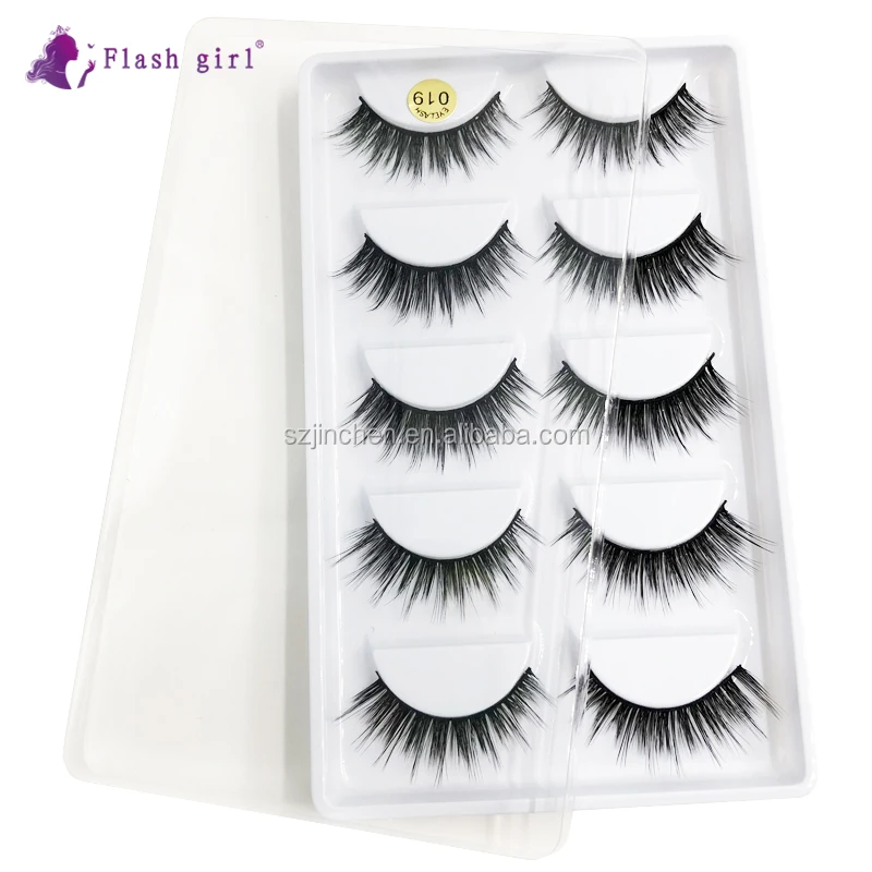 

Flash girl The newest 019 100% handmade 5pais 3D mink Eyelashes luxury false Eyelashes, Black color