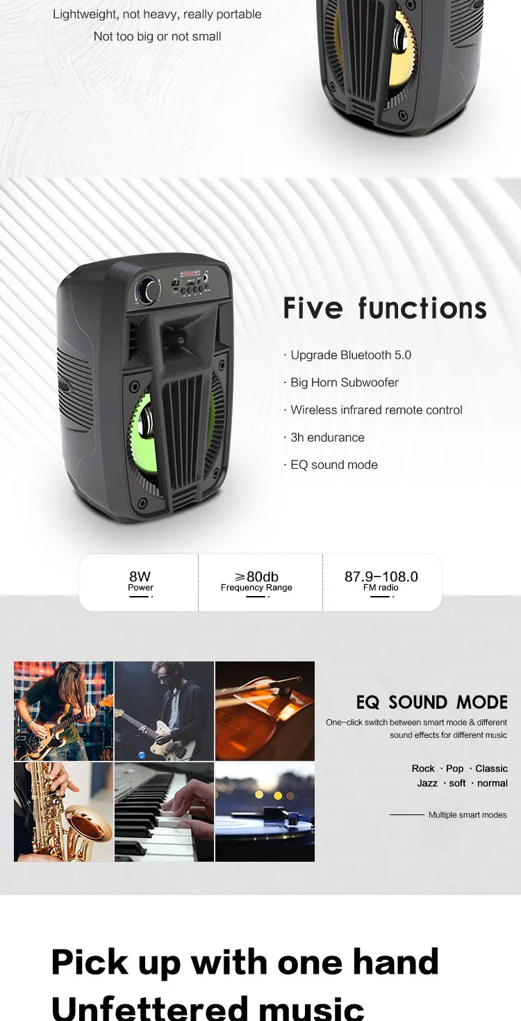 CD 101 BT karaoke wireless bluetooth portable dj party speaker - ANKUX.COM