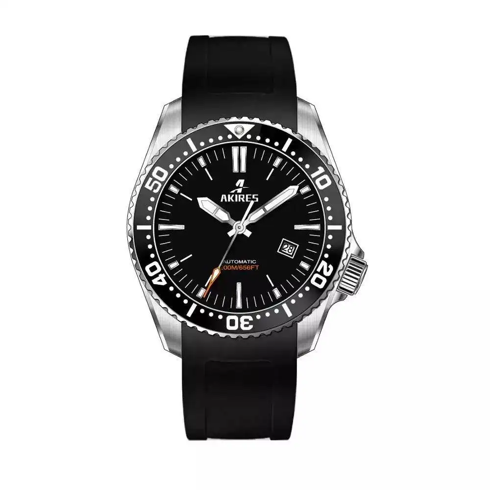 

Brand AKIRES mechanical watch MIYOTA 8215 movt 20TAM waterproof diver mens watch