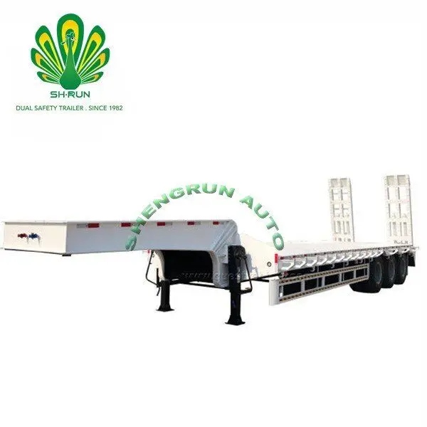 
3,4 axles low bed semi trailer heavy loaders cargo trailer 